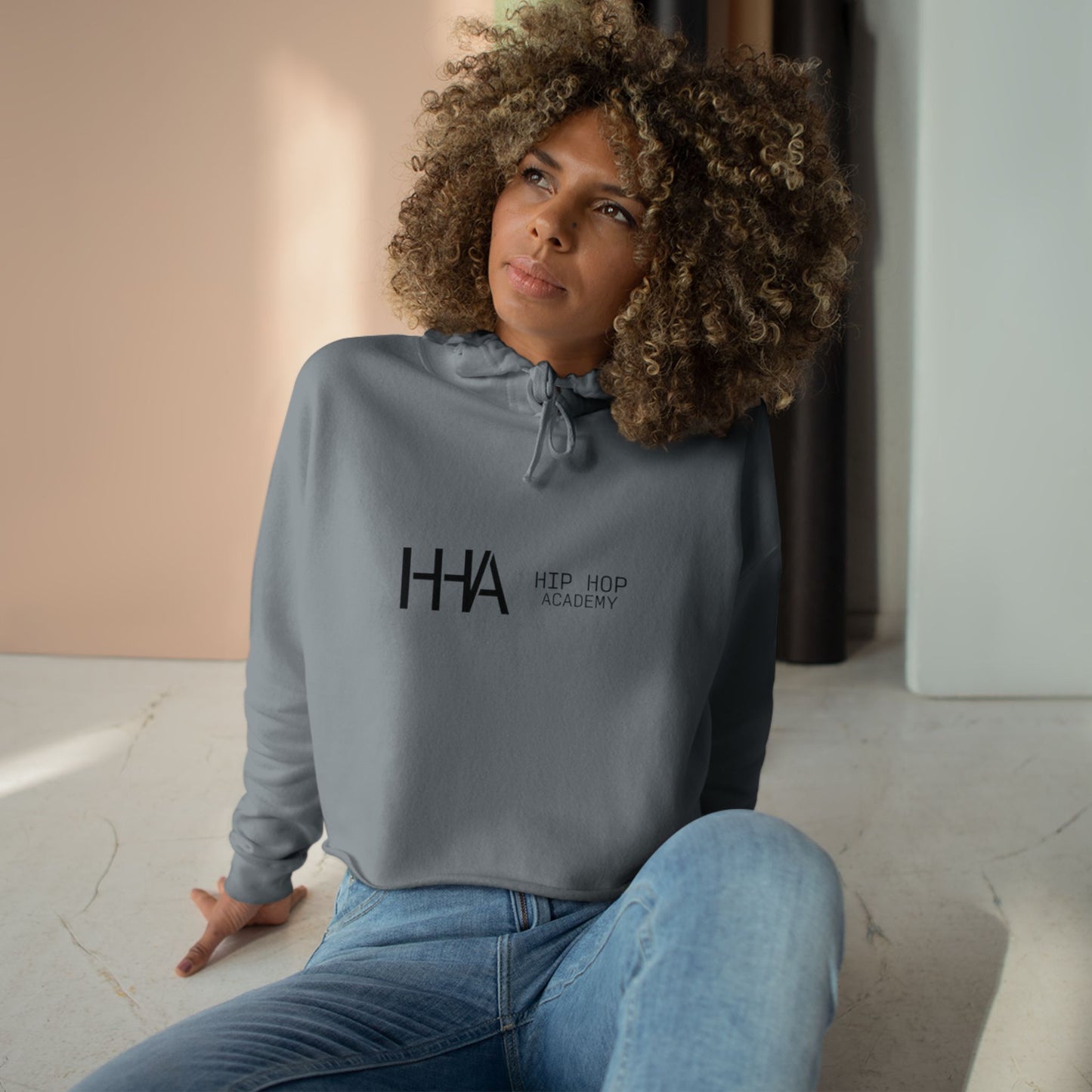 Hip Hop Academy Crop Hoodie - Stylish Streetwear for Music Lovers
